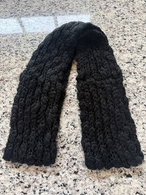 Mudd Chunky Black Braided Knit Scarf